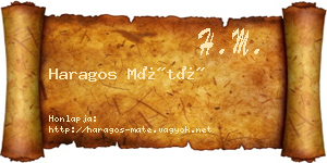 Haragos Máté névjegykártya